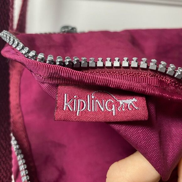 KIPLING El Dorado Small Crossbody Small Bag Purse in Very Berry Nylon - Picture 11 of 13
